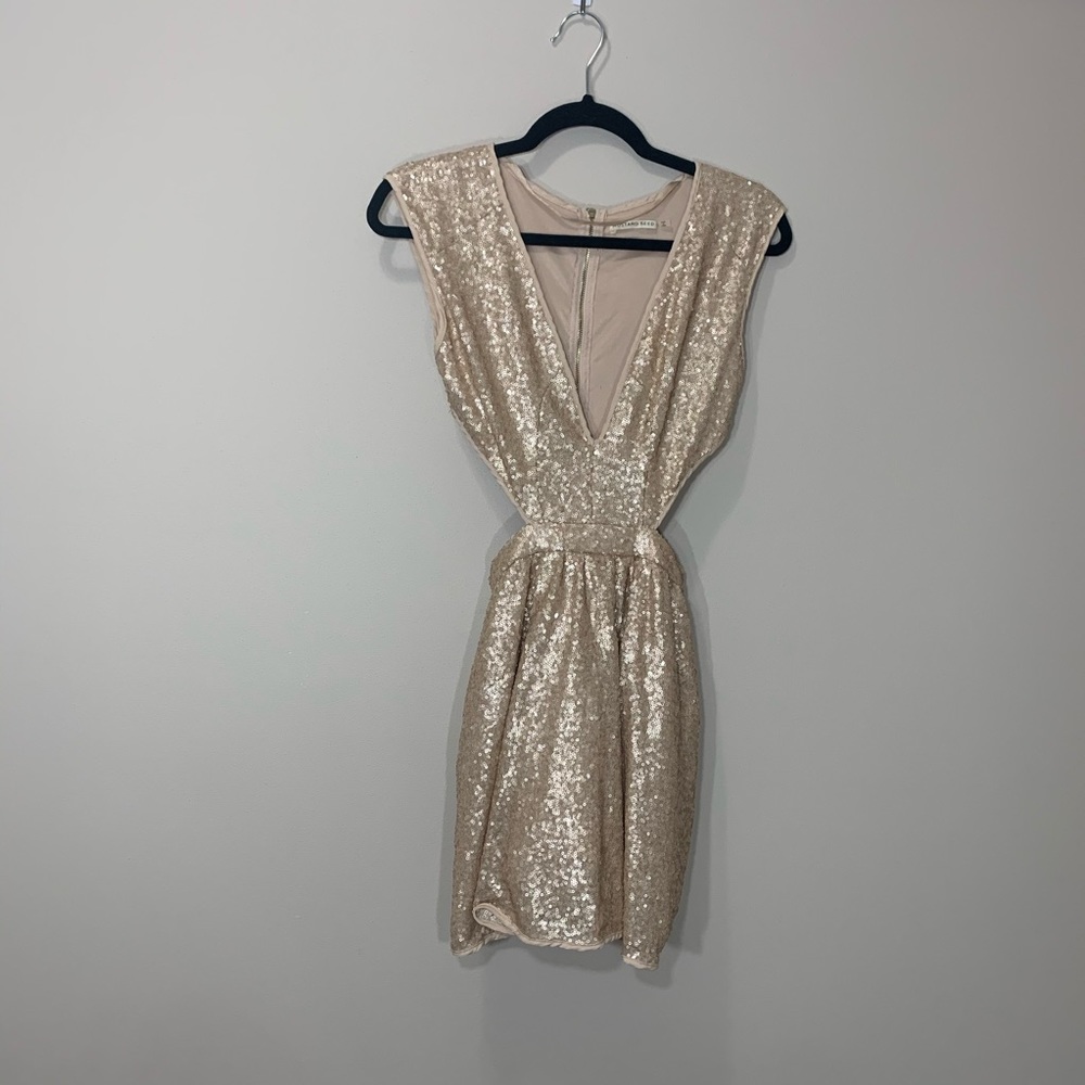 Mustard Seed Gold Sequin Dress